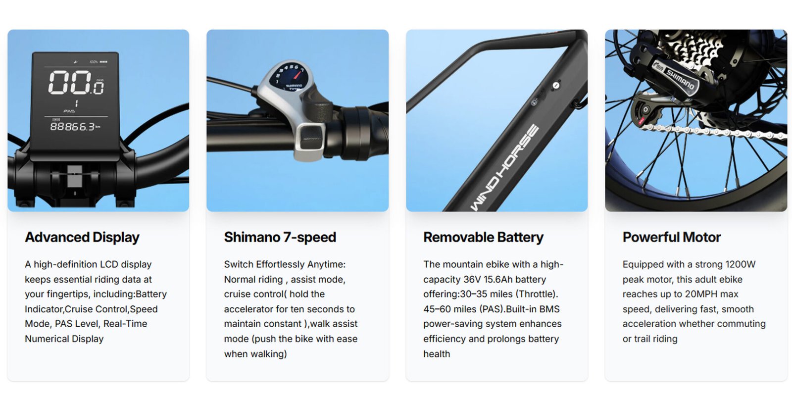 WINDHORSE F3 Electric Bike 8 WINDHORSE F3 Electric Bike - الصورة 8