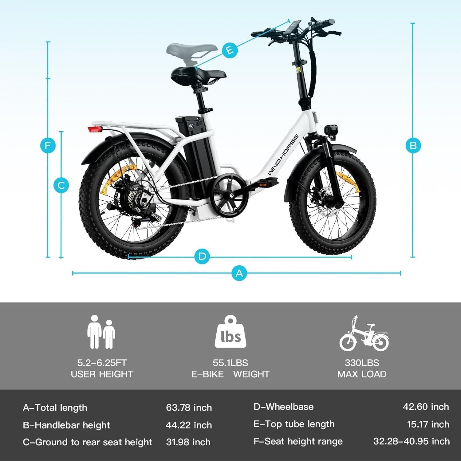 WINDHORSE W4B Electric Folding Bike 4 WINDHORSE W4B Electric Folding Bike - الصورة 4